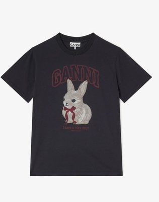 Camiseta Ganni gris conejito